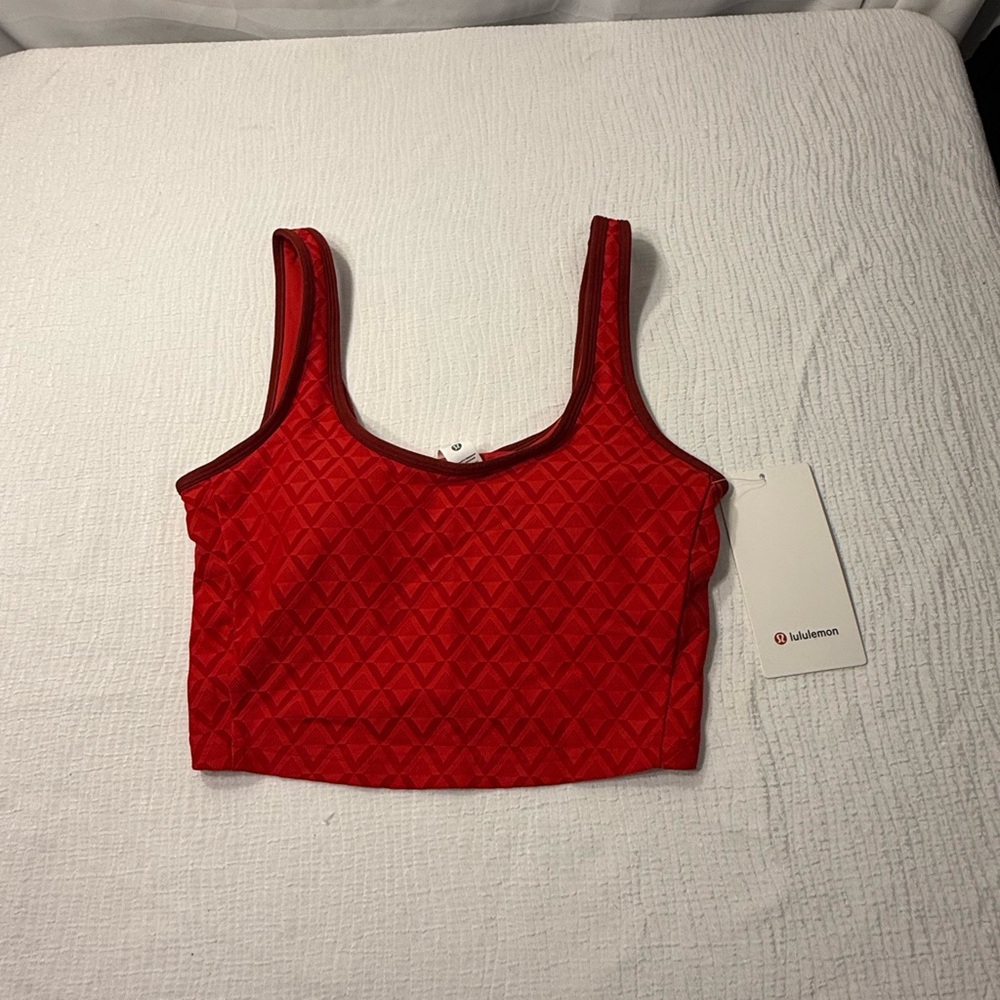 Lululemon Textured Mesh Red Tank Top New Size S